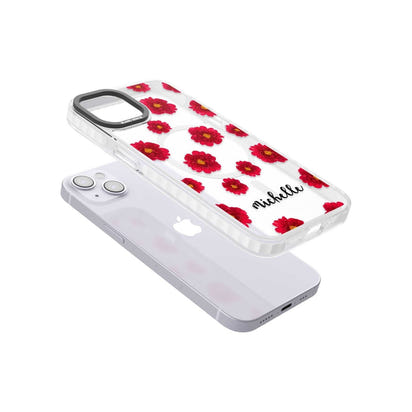 Personalised Red Peonies & Cursive