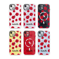 Personalised Red Peonies & Cursive