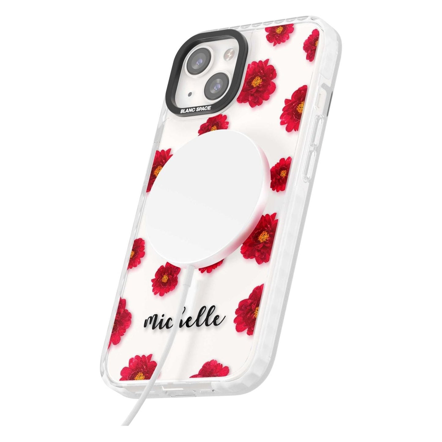 Personalised Red Peonies & Cursive