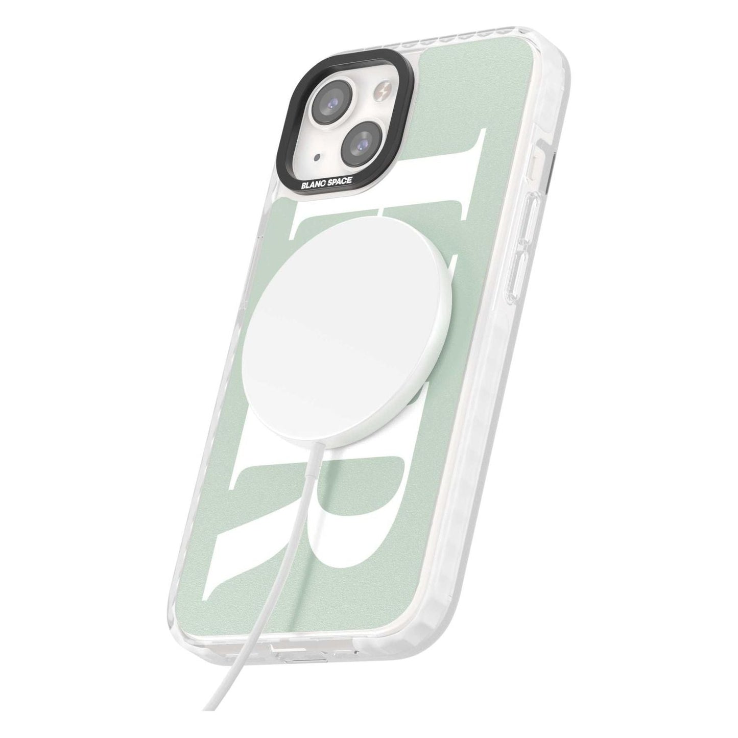 Lettres personnalisées blanches et vert d'eau