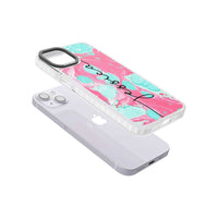 Personalised Turquoise & Pink Marbled