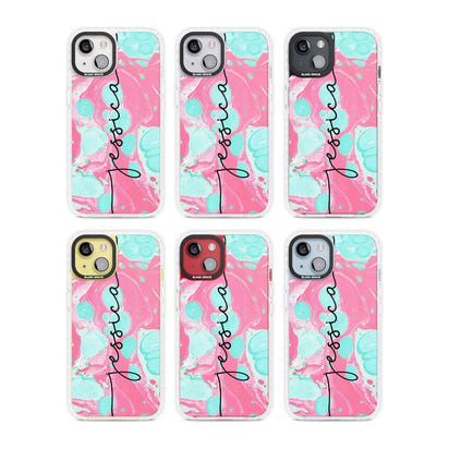 Personalised Turquoise & Pink Marbled