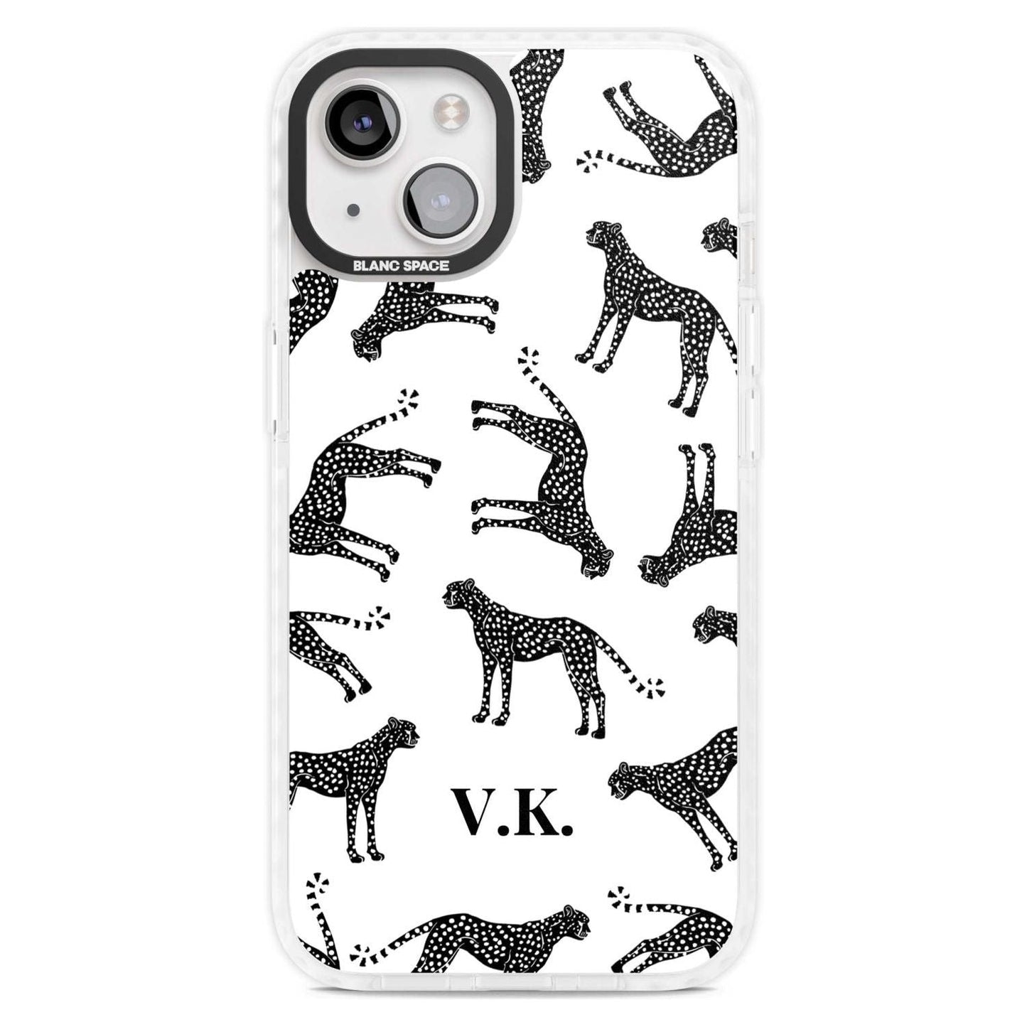 Personalised Black & White Cheetah Pattern