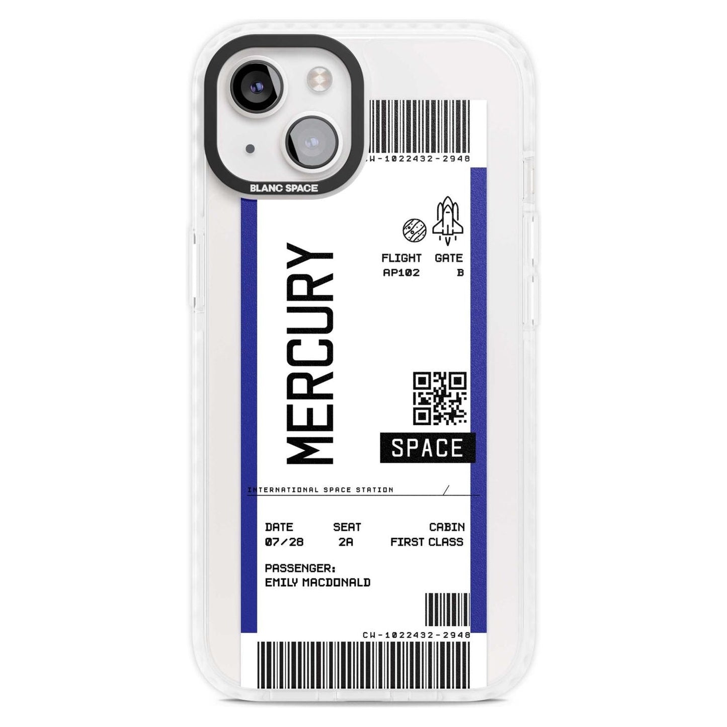 Personalised Mercury Travel Ticket