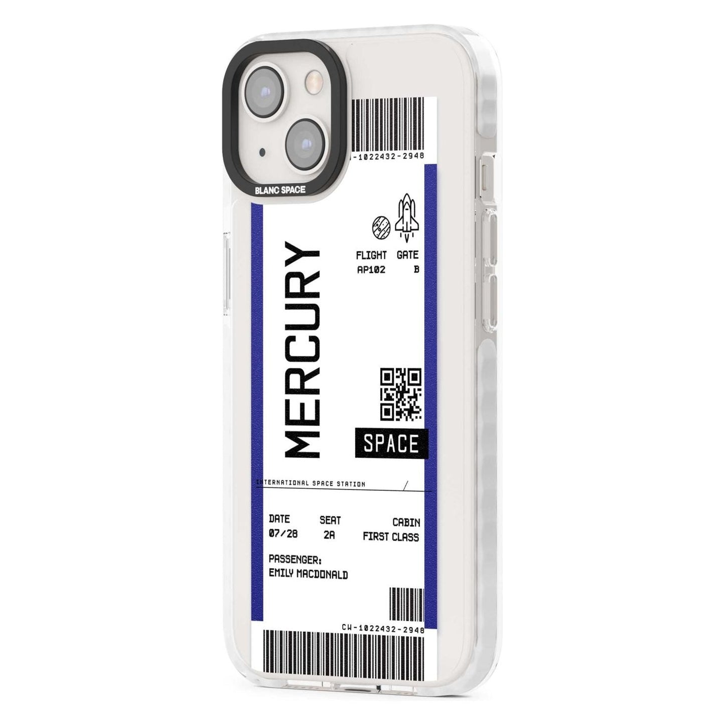 Personalised Mercury Travel Ticket