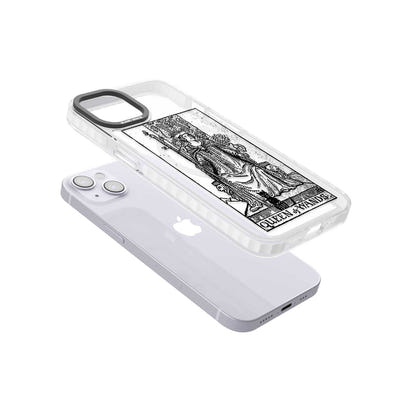 Personalisierte Tarotkarte „Königin der Stäbe“ (transparent)