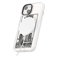 Personalisierte Tarotkarte „Königin der Stäbe“ (transparent)