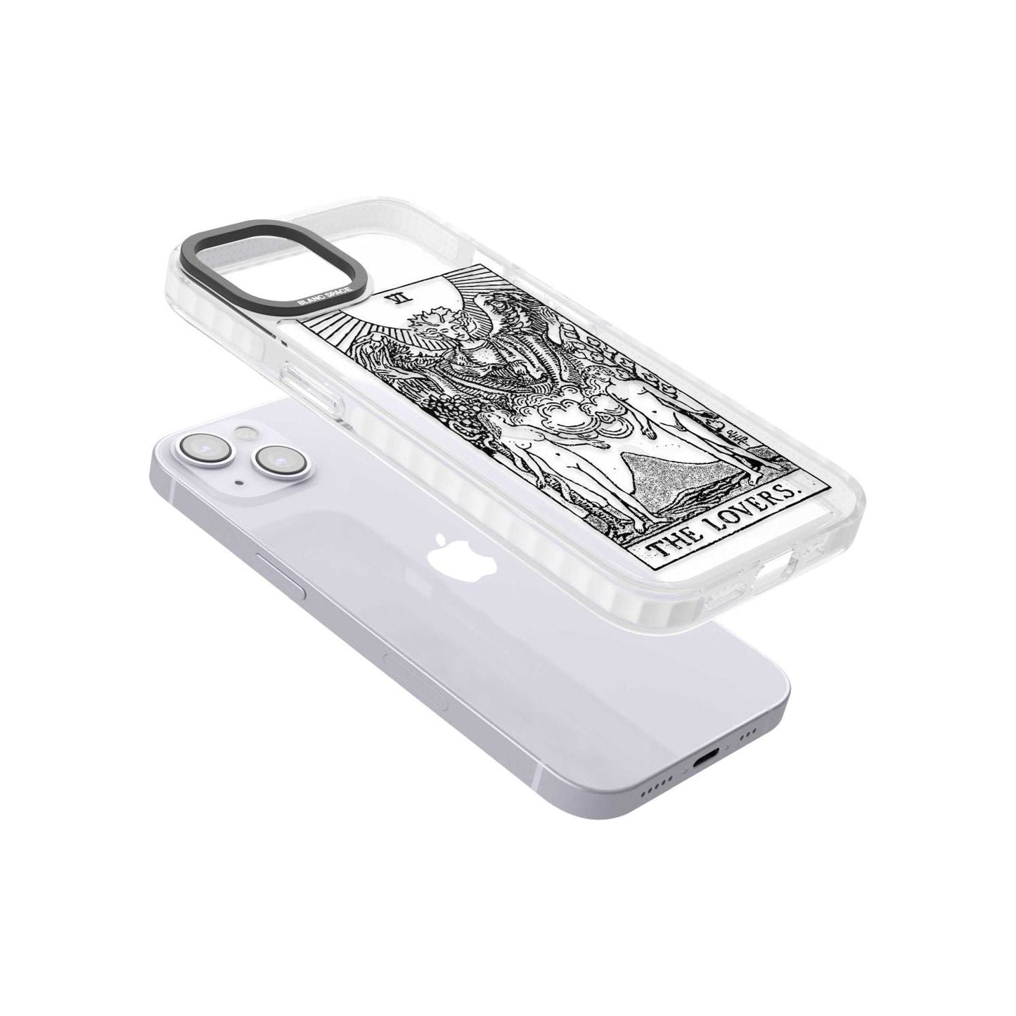 Personalisierte Tarotkarte „Die Liebenden“ (Transparent)