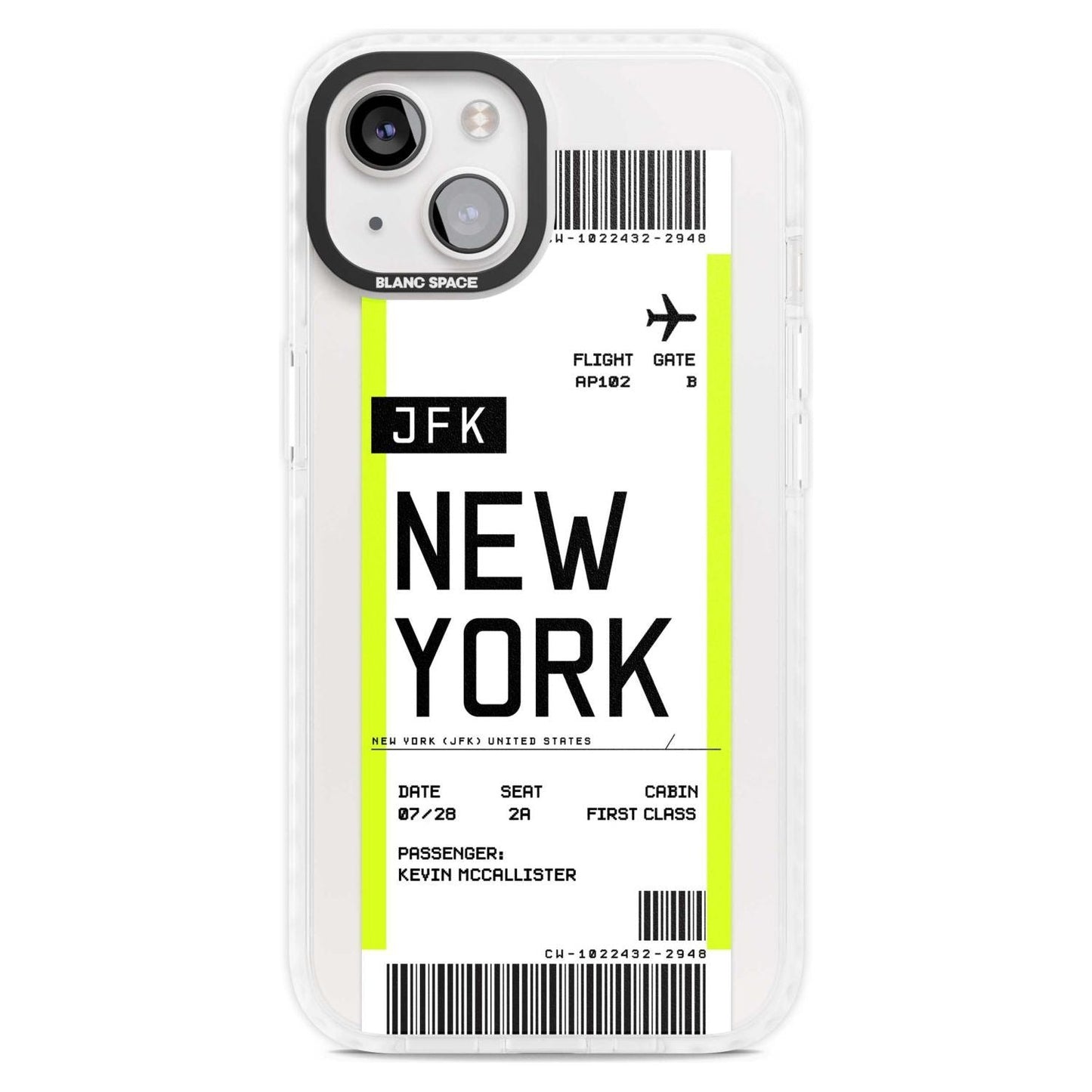 Personalised New York Boarding Pass