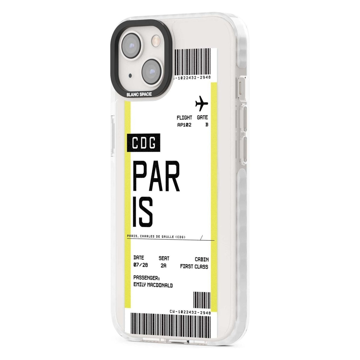 Personalised Paris Boarding Pass