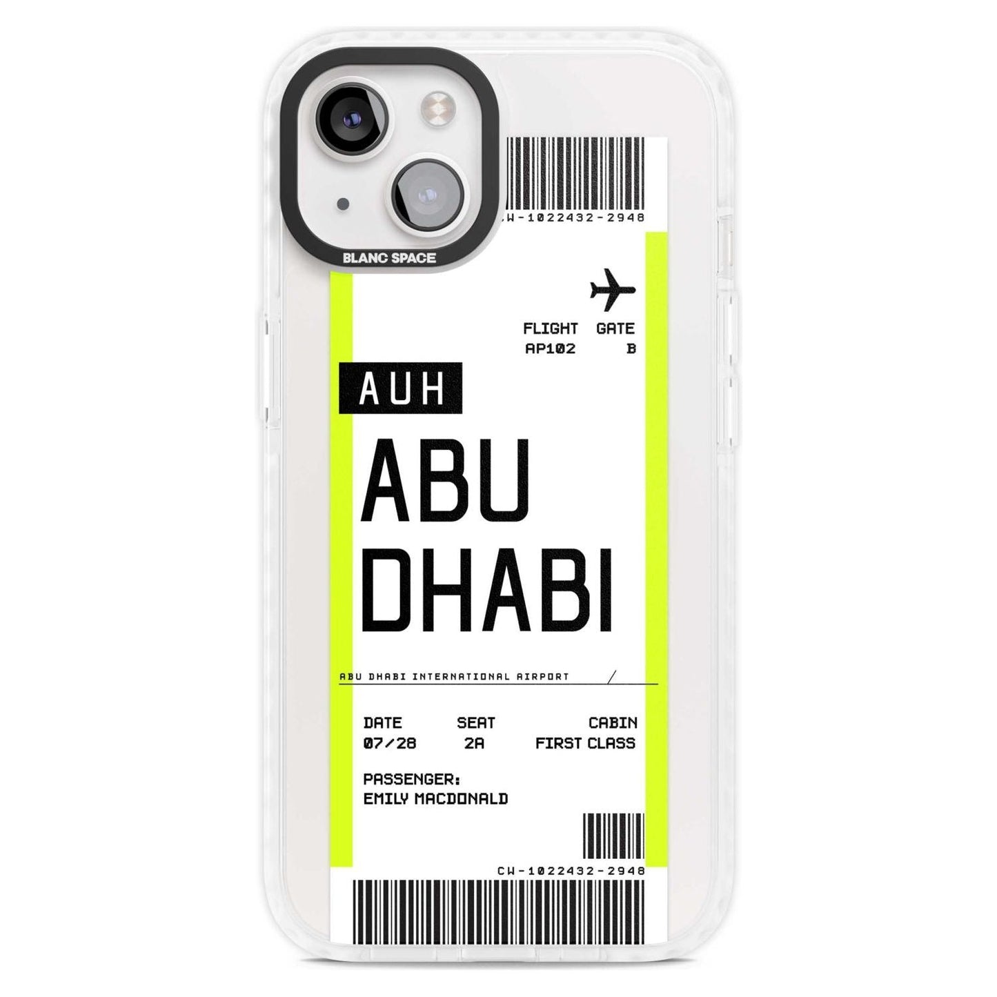 Personalised Abu Dhabi Boarding Pass