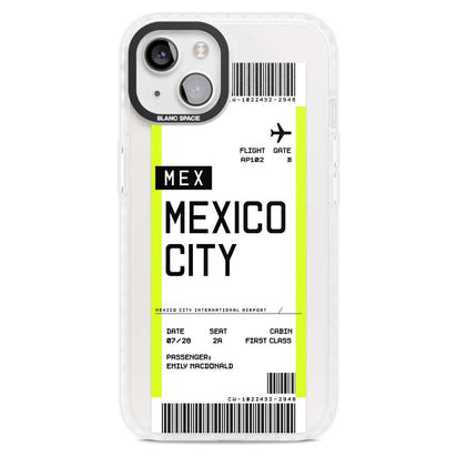 Carte d'embarquement personnalisée pour Mexico