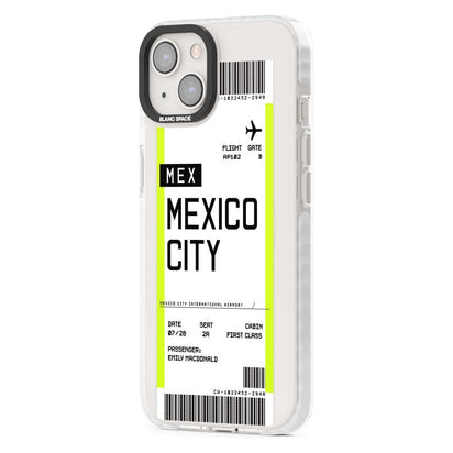 Carte d'embarquement personnalisée pour Mexico