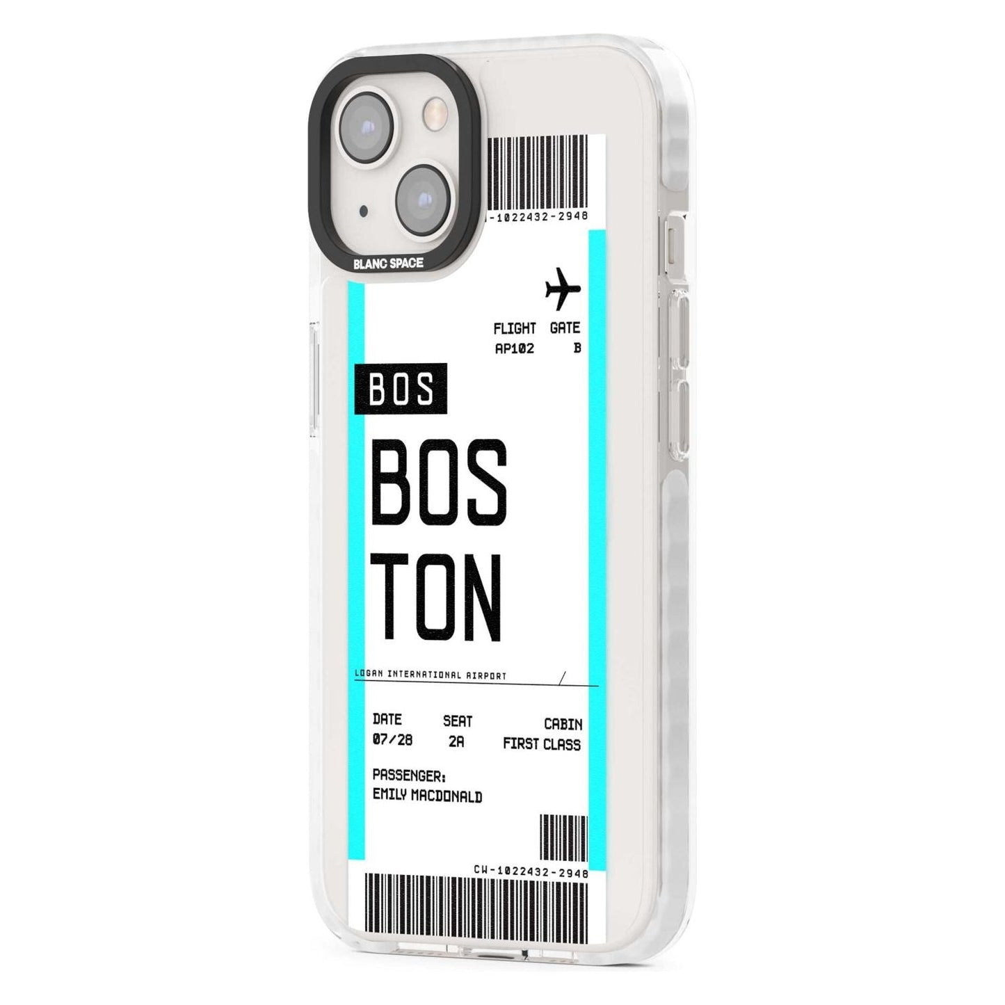 Personalised Boston Boarding Pass