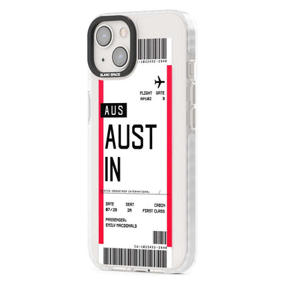 Personalised Austin Boarding Pass