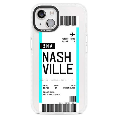 Carte d'embarquement personnalisée pour Nashville
