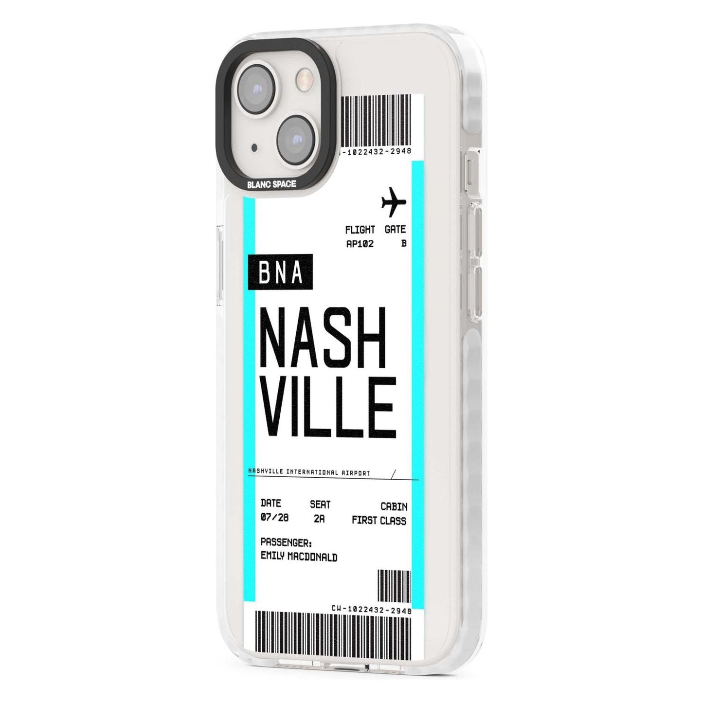 Carte d'embarquement personnalisée pour Nashville