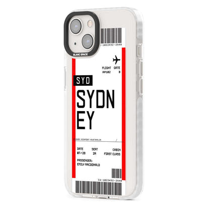 Personalised Sydney Boarding Pass