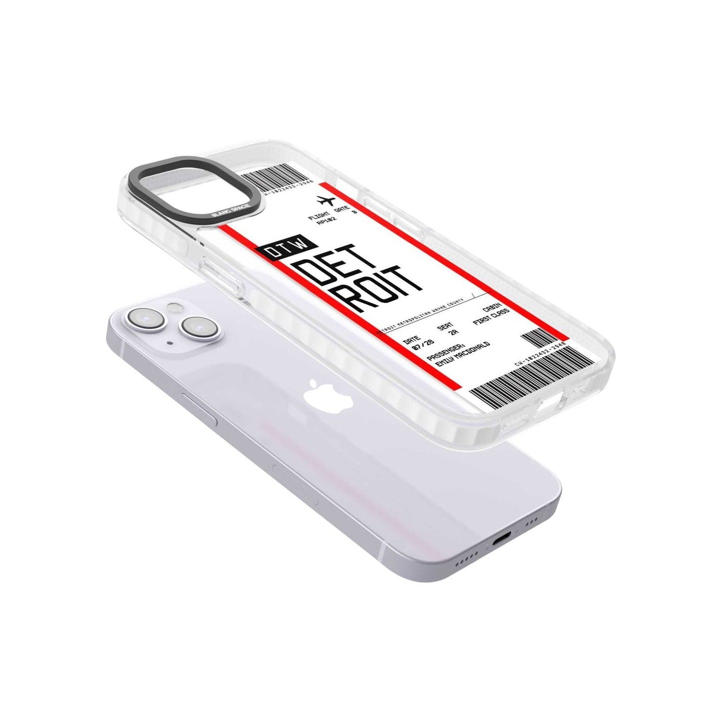 Carte d'embarquement personnalisée pour Détroit