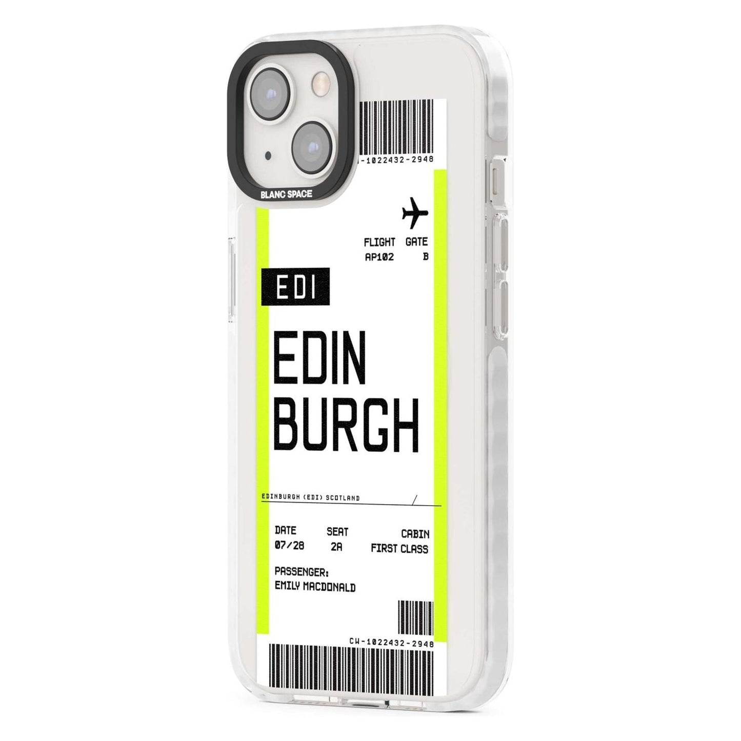 Personalised Edinburgh Boarding Pass
