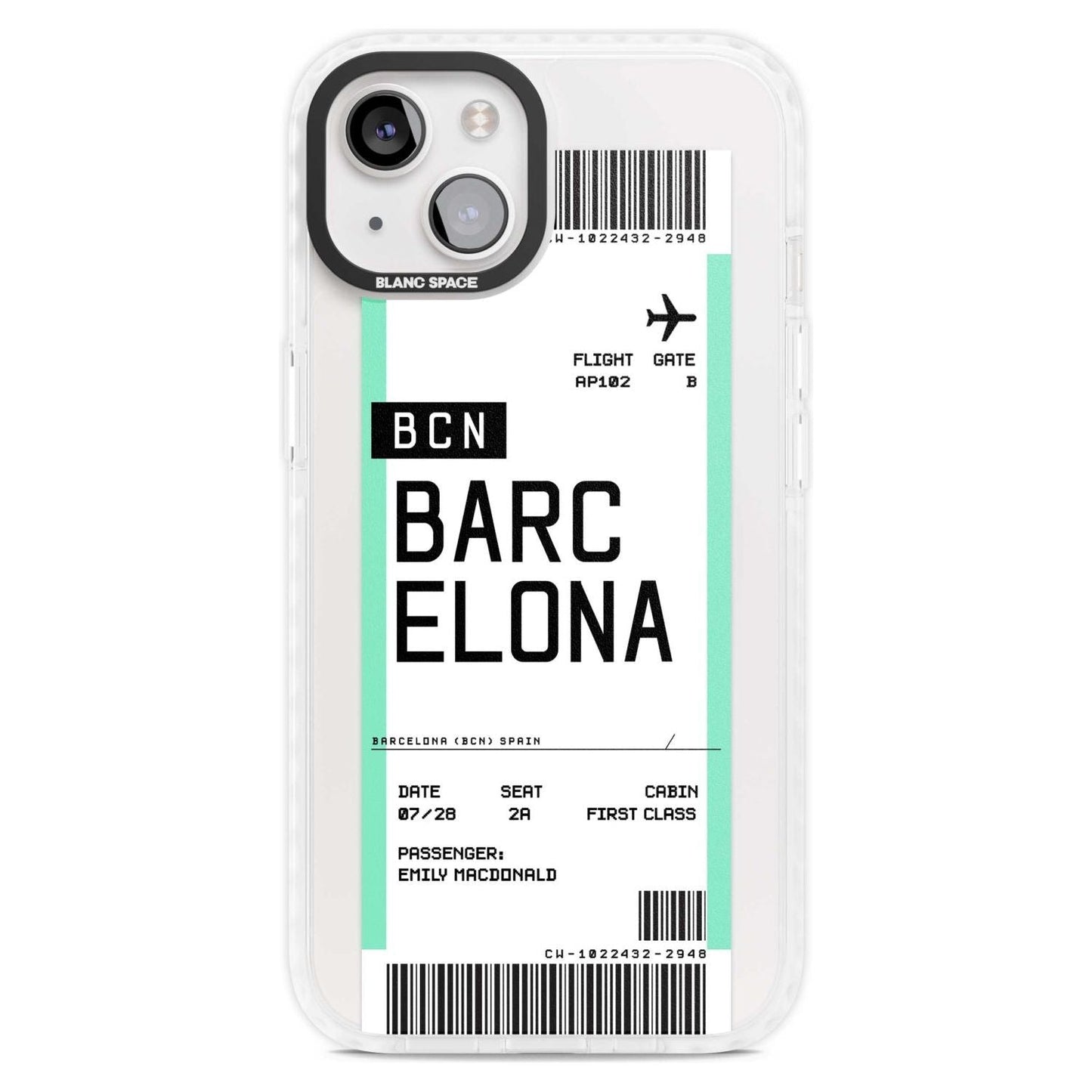 Personalised Barcelona Boarding Pass