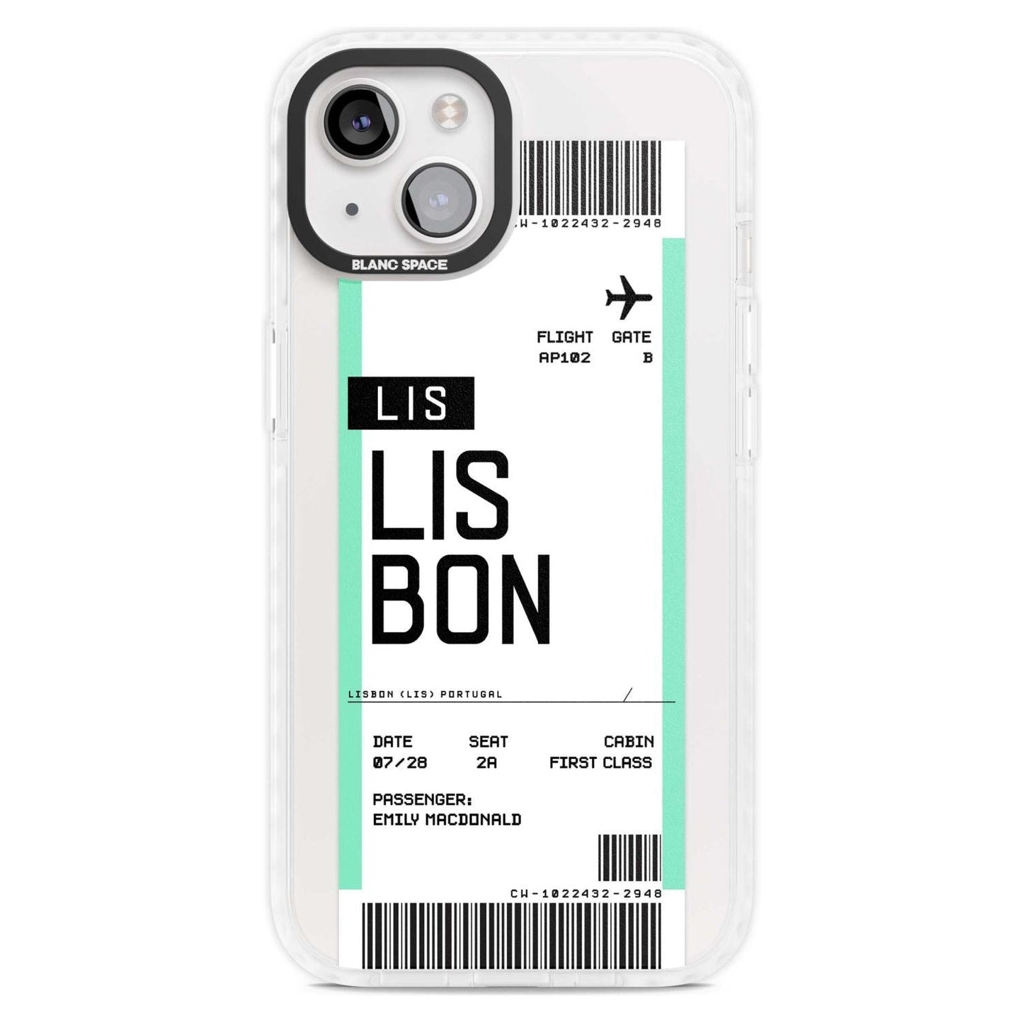 Personalised Lisbon Boarding Pass