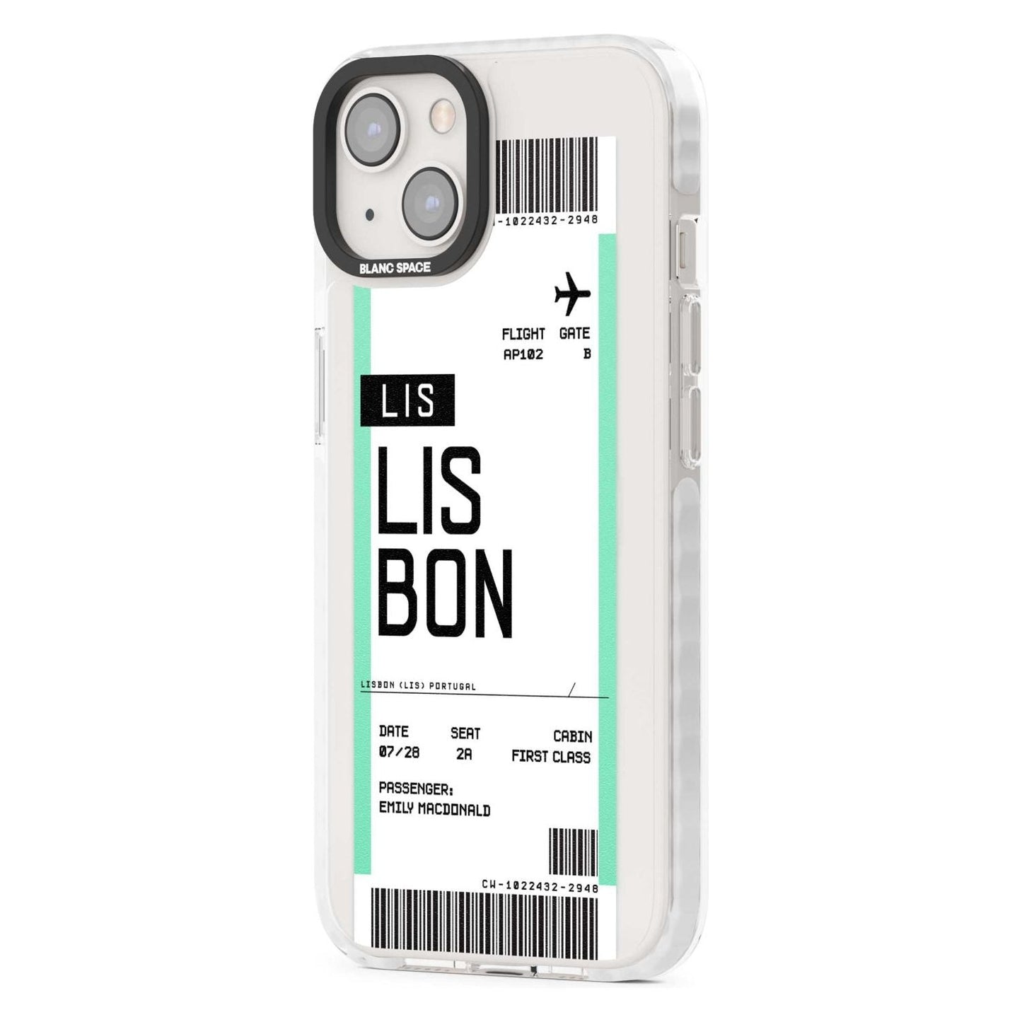 Personalised Lisbon Boarding Pass