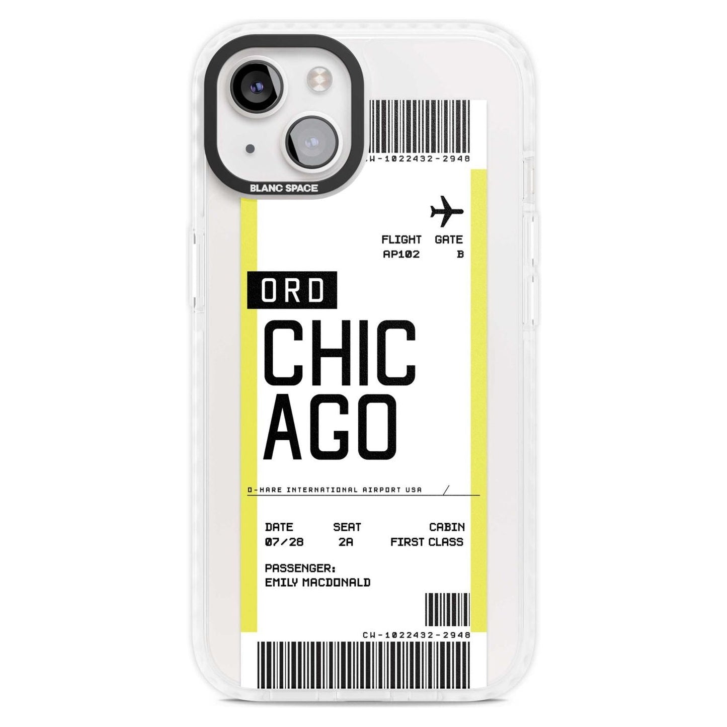 Personalised Chicago Boarding Pass