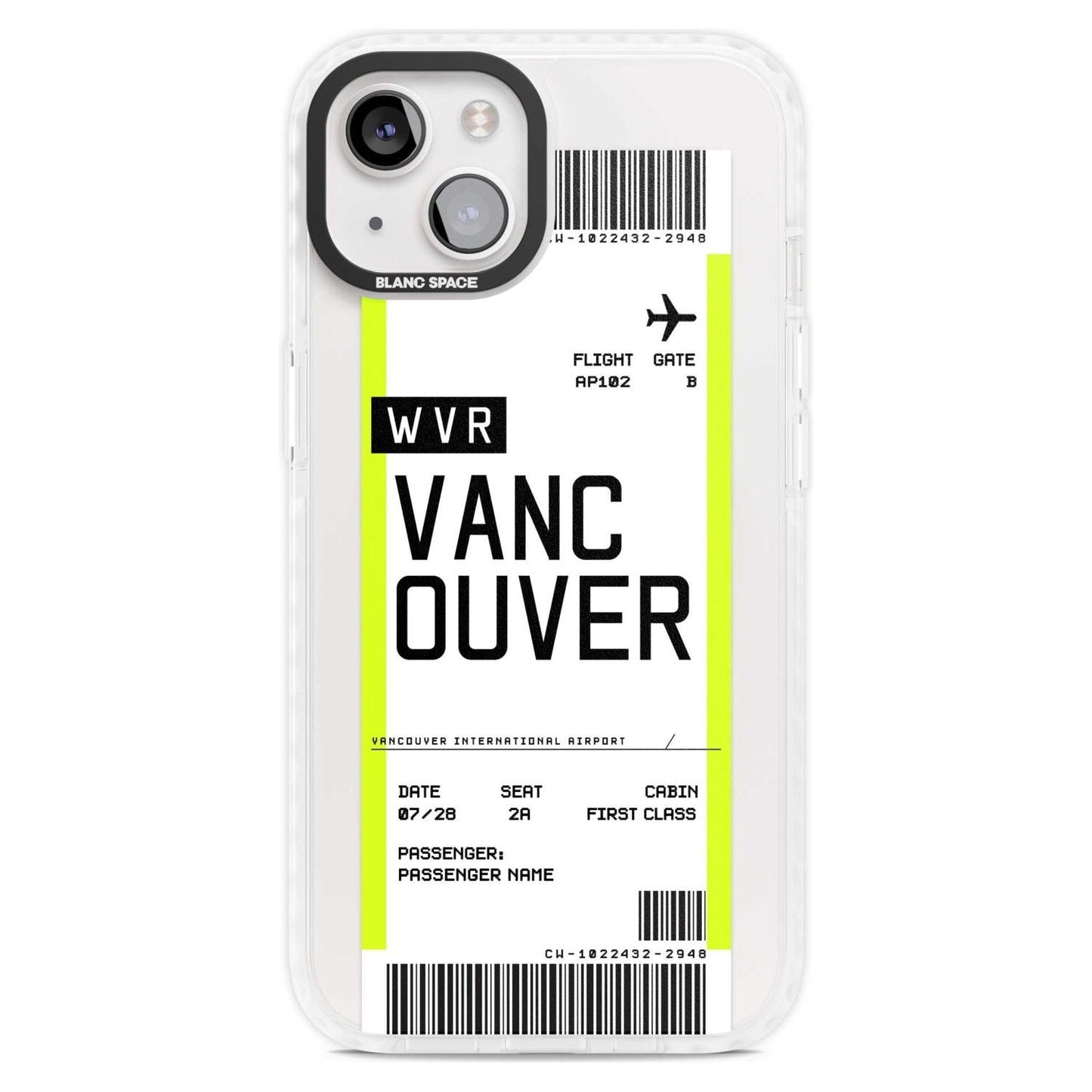 Personalised Vancouver Boarding Pass