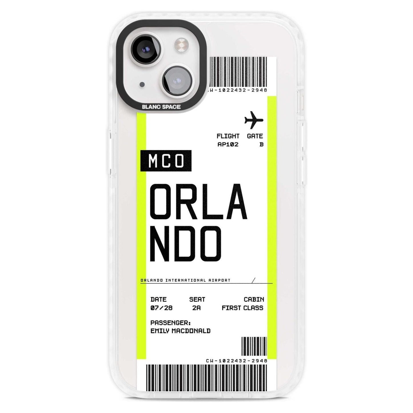 Personalised Orlando Boarding Pass