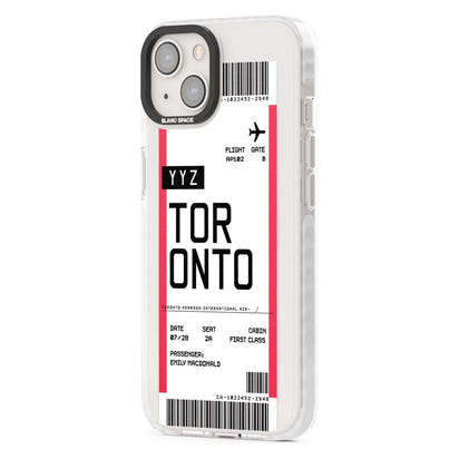Personalised Toronto Boarding Pass