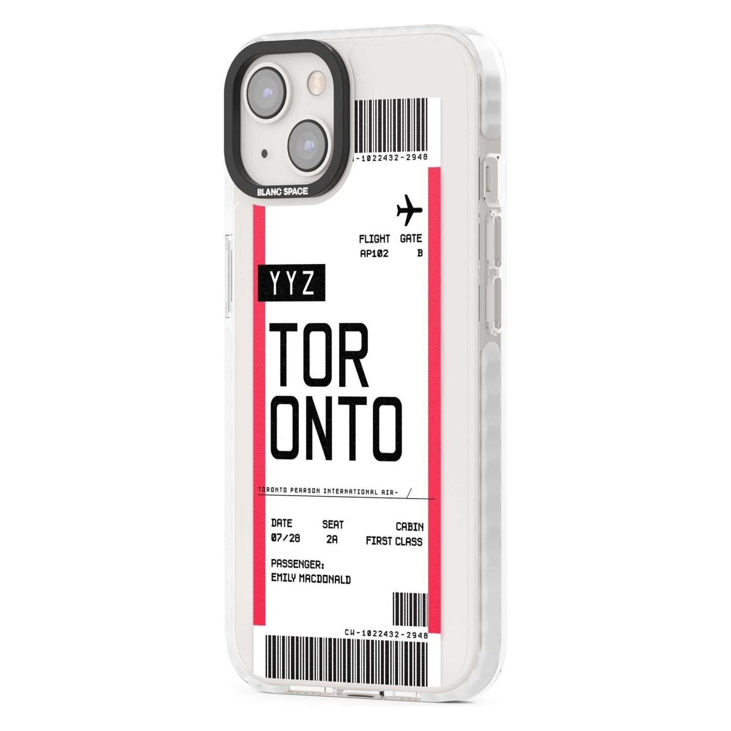 Personalised Toronto Boarding Pass