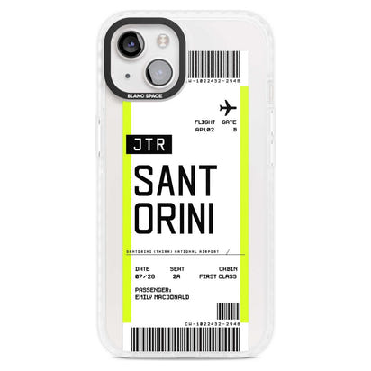 Personalisierte Bordkarte für Santorini