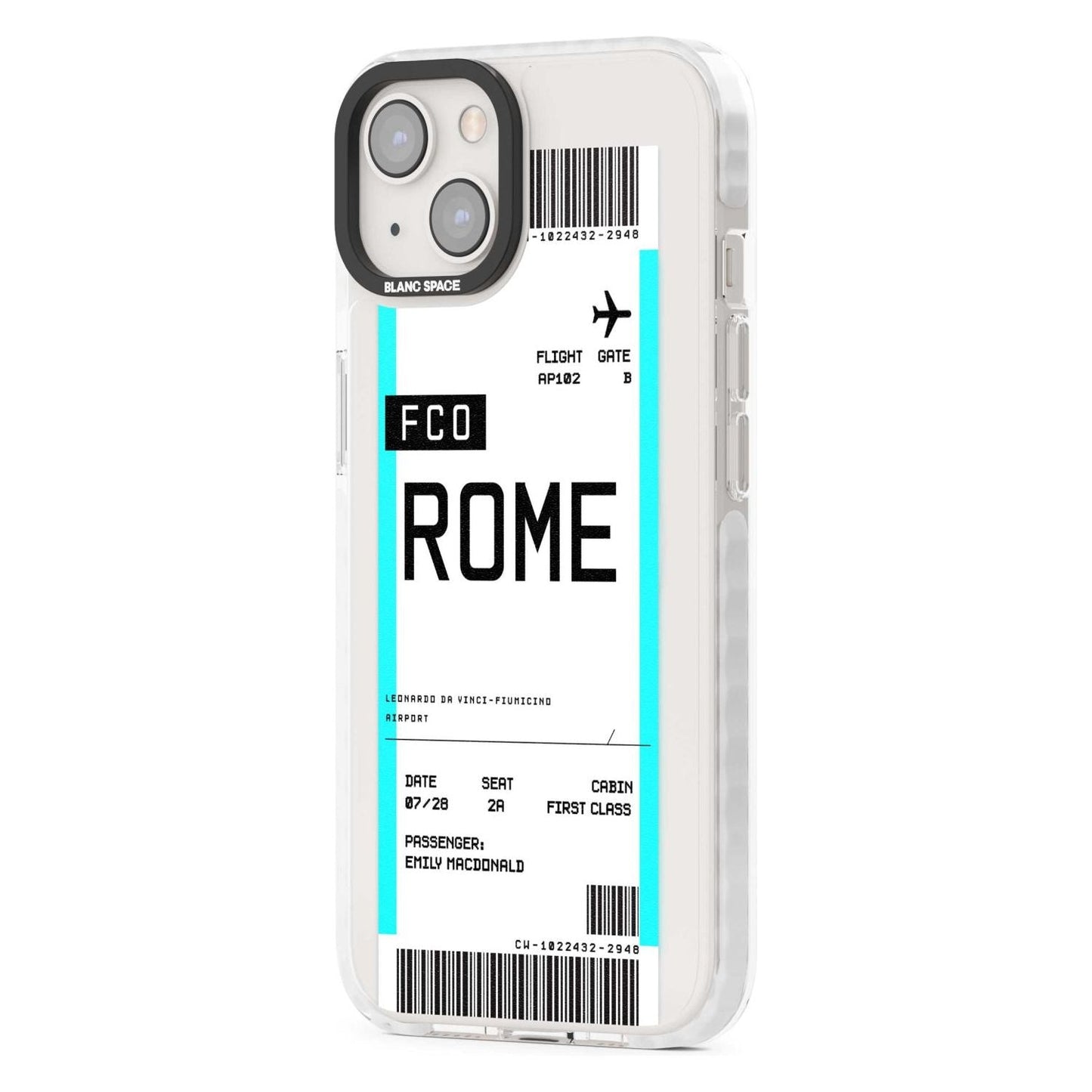 Personalised Rome Boarding Pass