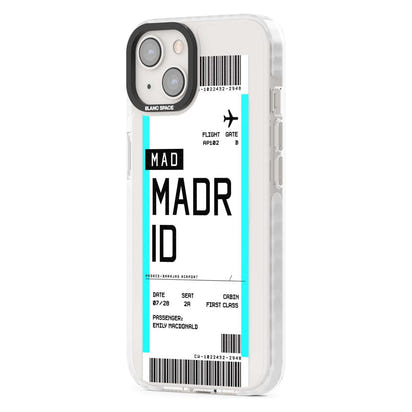 Personalised Madrid Boarding Pass