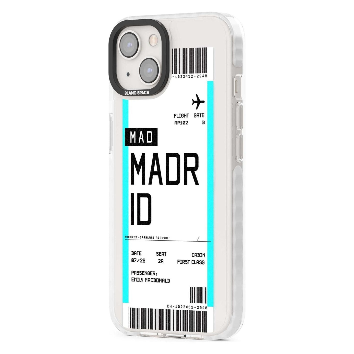 Personalised Madrid Boarding Pass