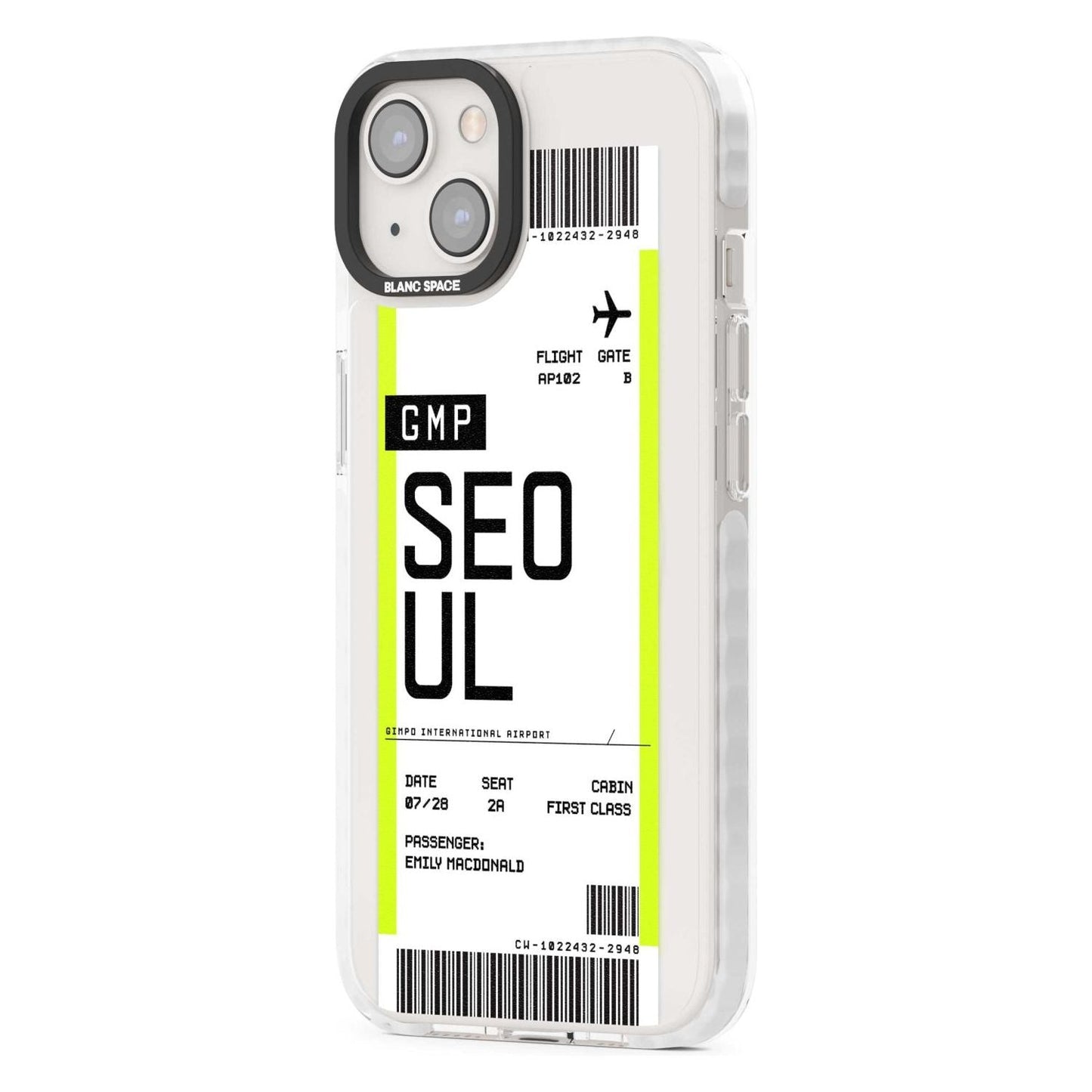 Personalised Seoul Boarding Pass