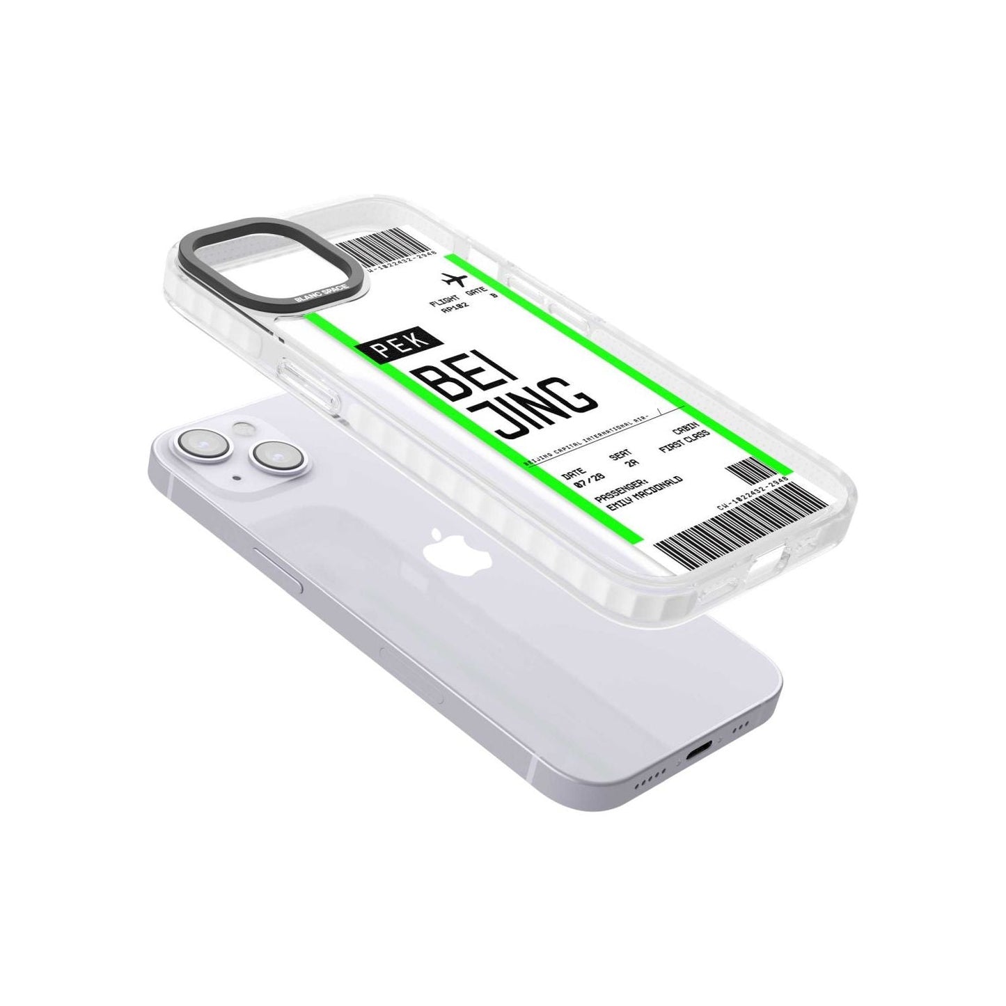 Carte d'embarquement personnalisée pour Pékin