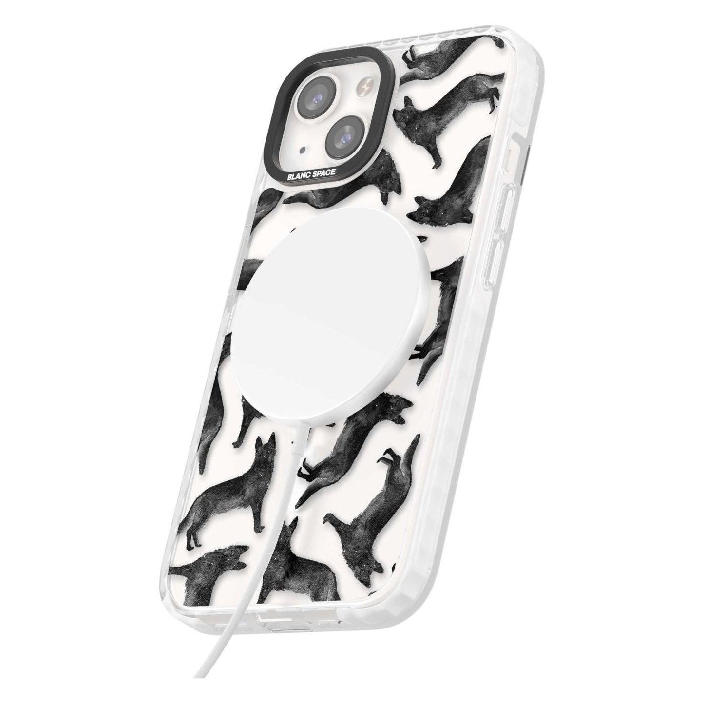 German Shepherd Pattern Black