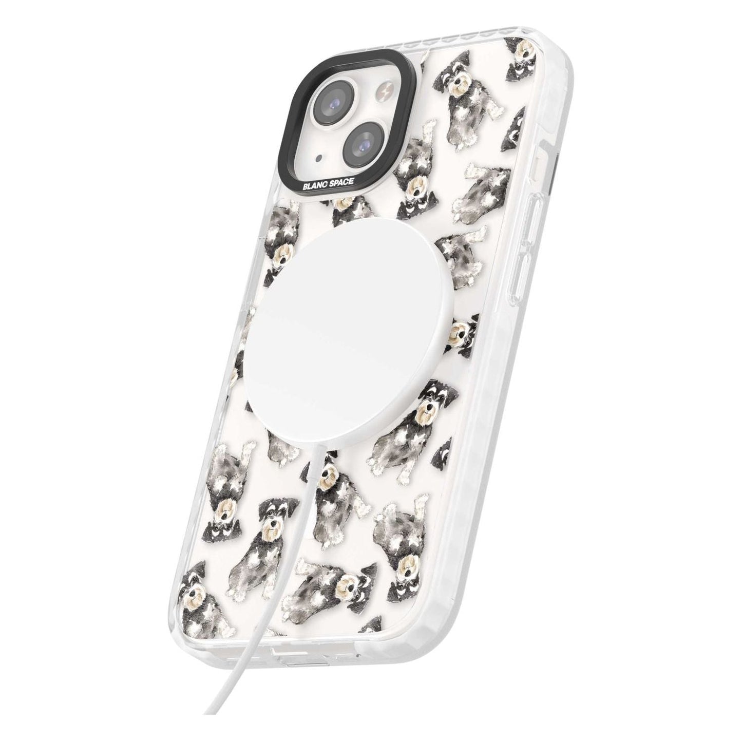 Aquarellzeichnung eines Zwergschnauzers