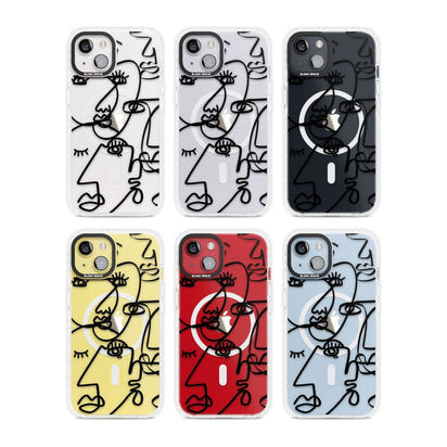 Abstract Line Art Black Clear