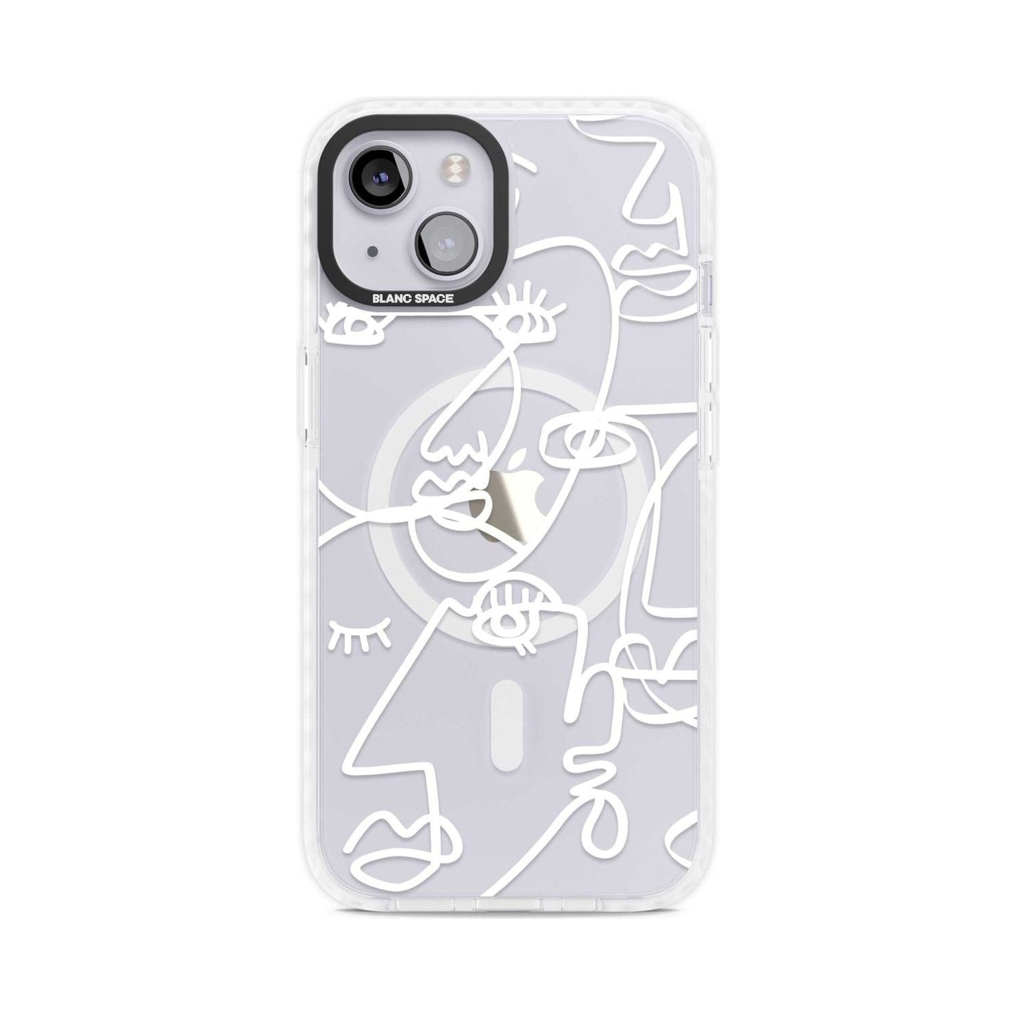 Abstract Line Art White Clear