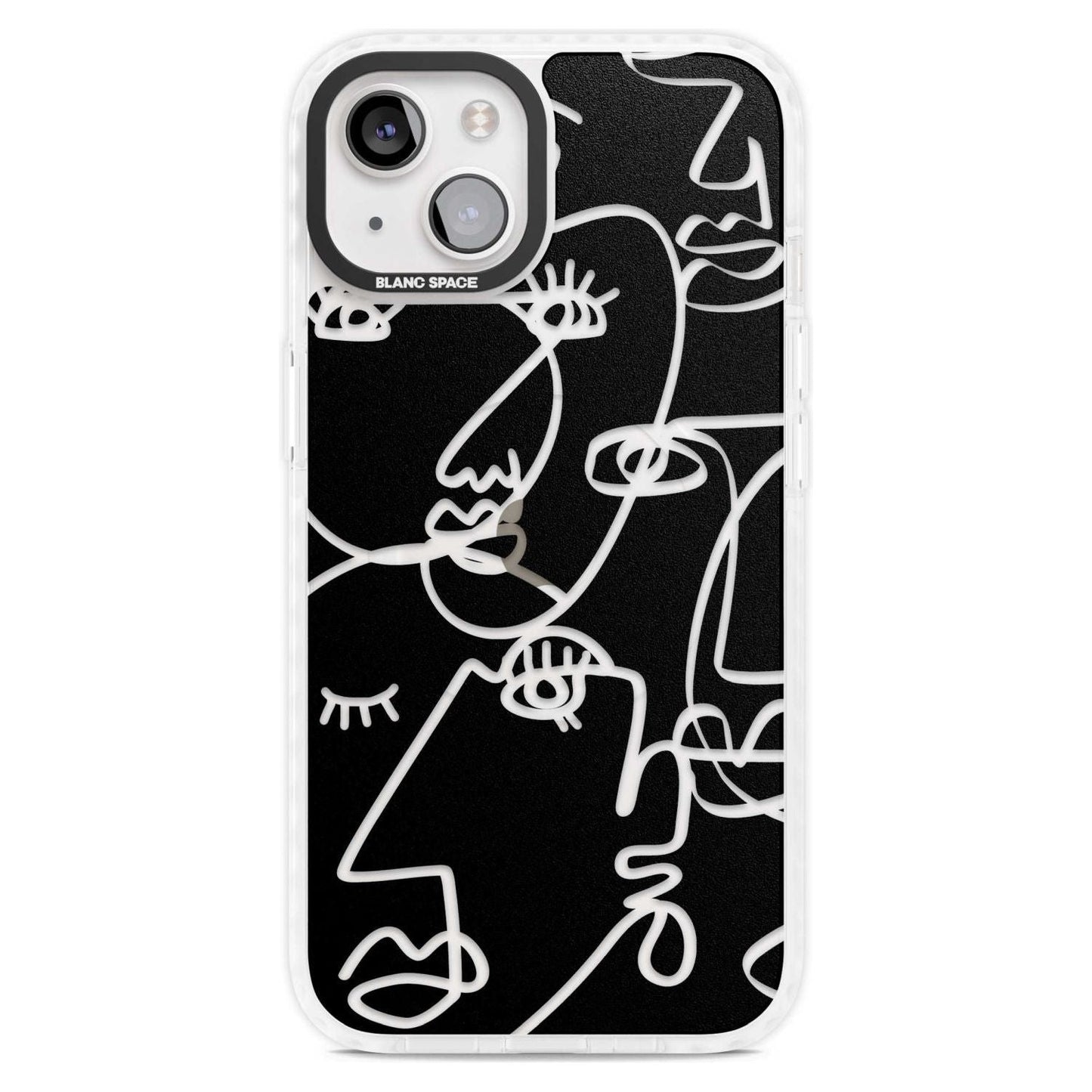 Abstract Line Art Clear Black