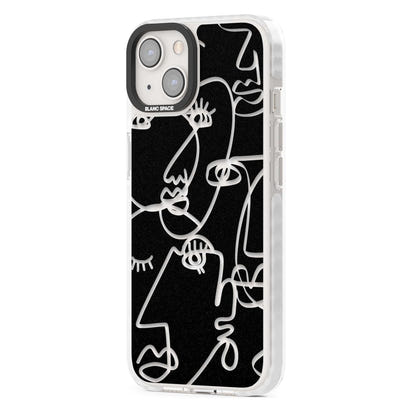 Abstract Line Art Clear Black