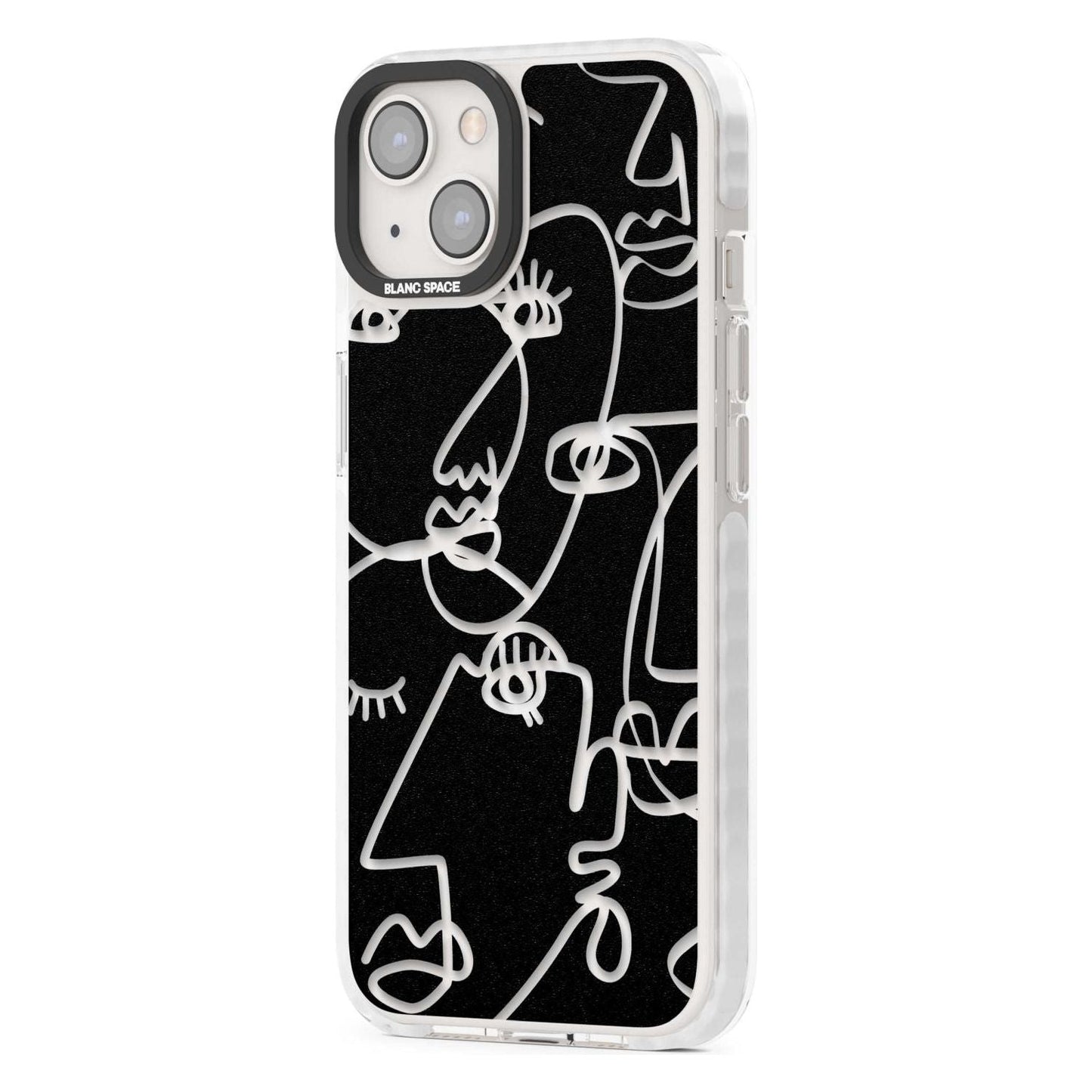 Abstract Line Art Clear Black