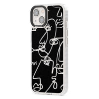 Abstract Line Art Clear Black