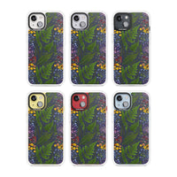 Busy Floral And Fern Design Navy
