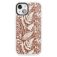 Fleurs sauvages et fougères sur terre cuite