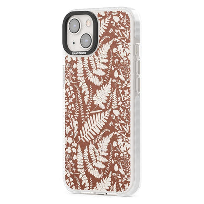 Fleurs sauvages et fougères sur terre cuite