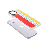 Grille abstraite rouge, bleue, jaune